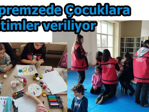 Depremzede Çocuklara Eğitimler veriliyor