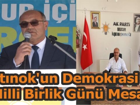 Altınok’un Demokrasi ve Milli Birlik Günü Mesajı